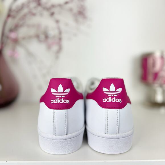 Adidas Superstar Foundation J B23644 White Pink Buzz Sneakers Womens Size 7 - Picture 7 of 16